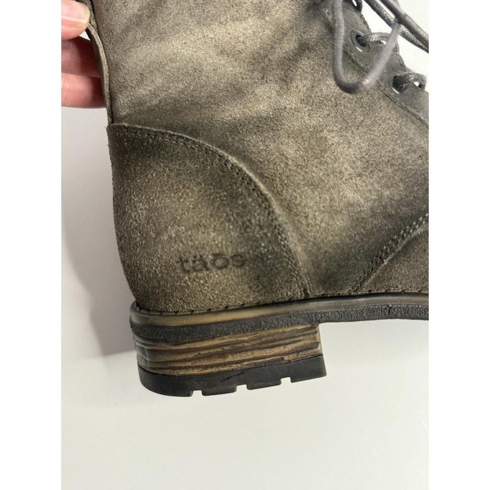 Taos Boot Camp Boots Womens 38 US 7 7.5 Smoke Grey Rugged Suede Comfort ZipAnkle - Picture 7 of 10